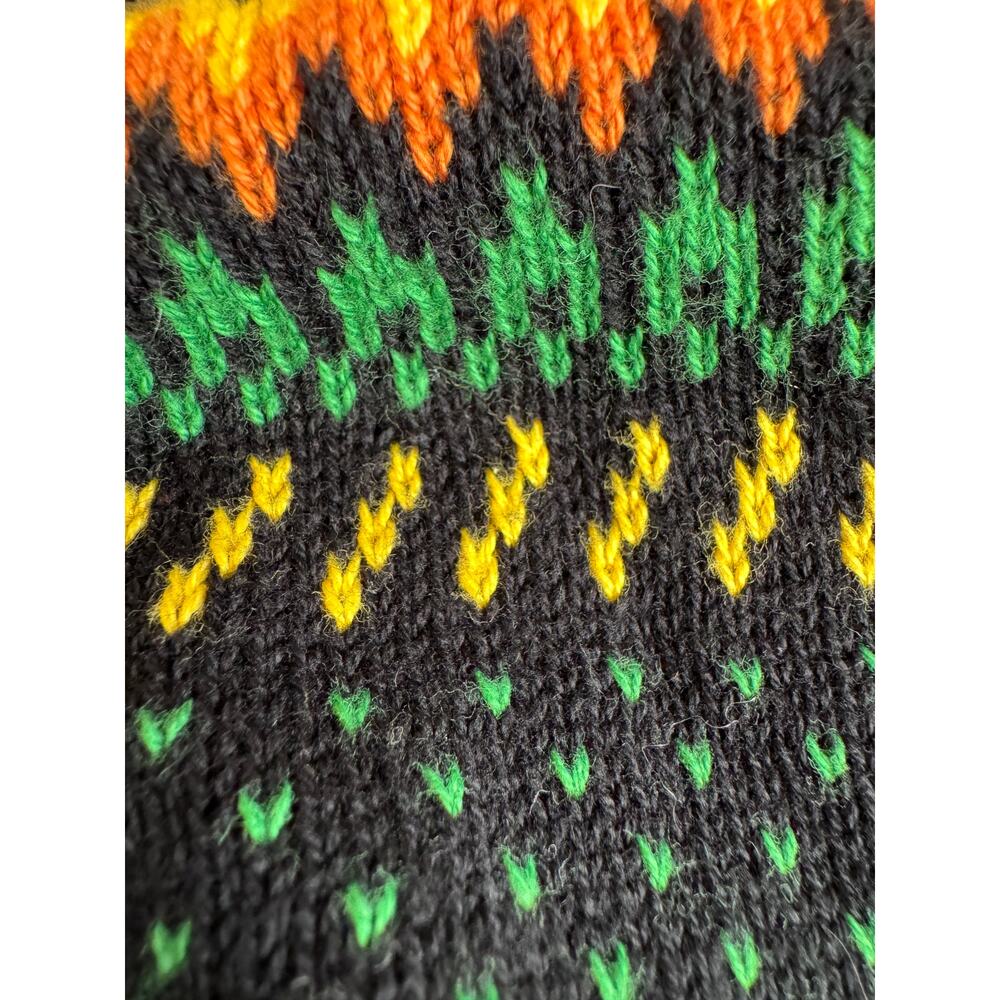 ModCloth Pumpkin Fair Isle Halloween Sweater Cardigan Pumpkin Sweater Medium - Picture 6 of 16